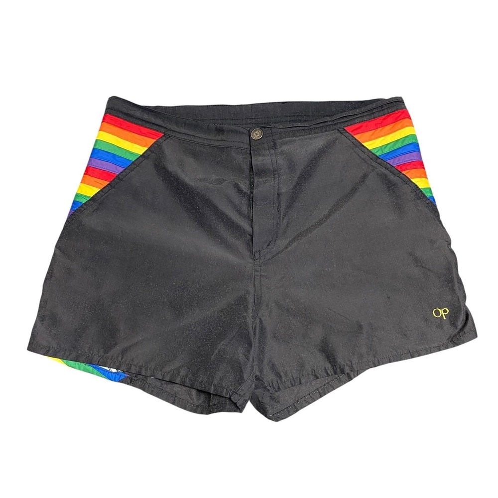 Vintage OP Rainbow Swim Shorts